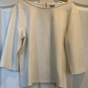 Chico's Ivory Textured Knit Top